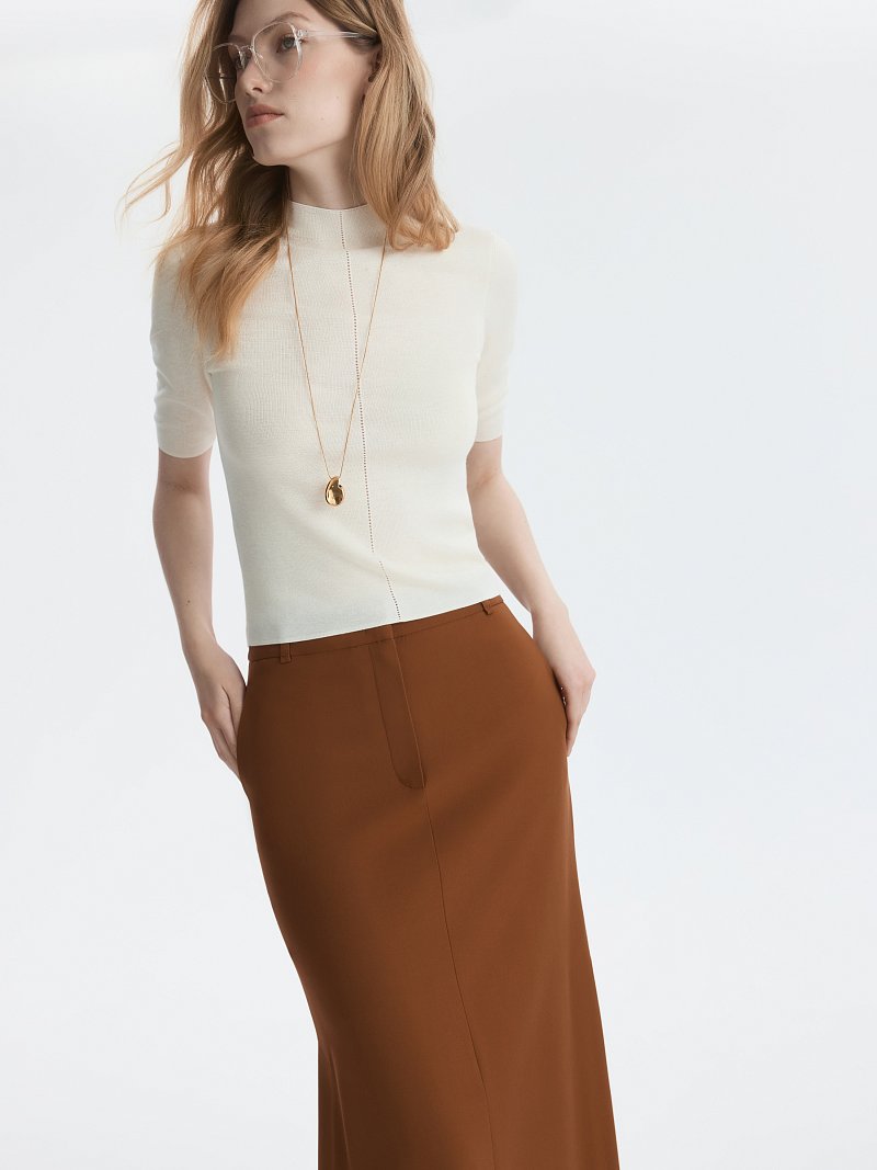 Прямая юбка из вискозы