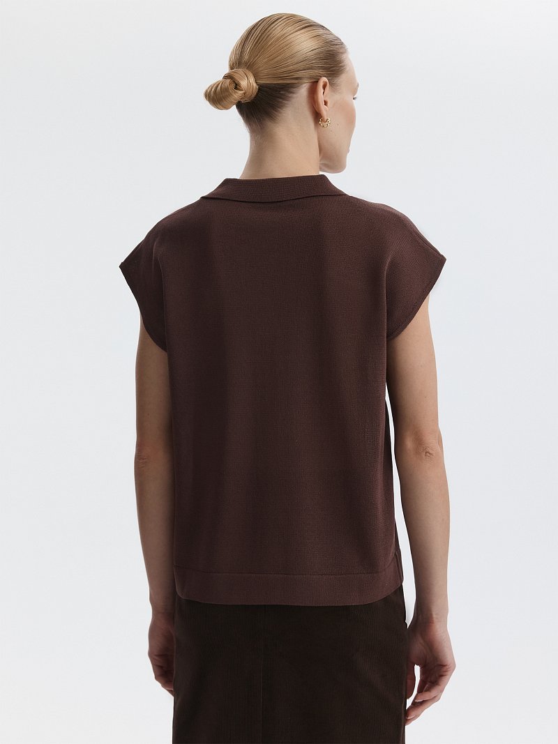 Вязаное поло из вискозы