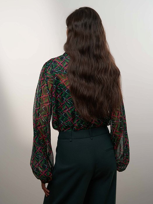 Блуза из шифона с принтом: фото №7