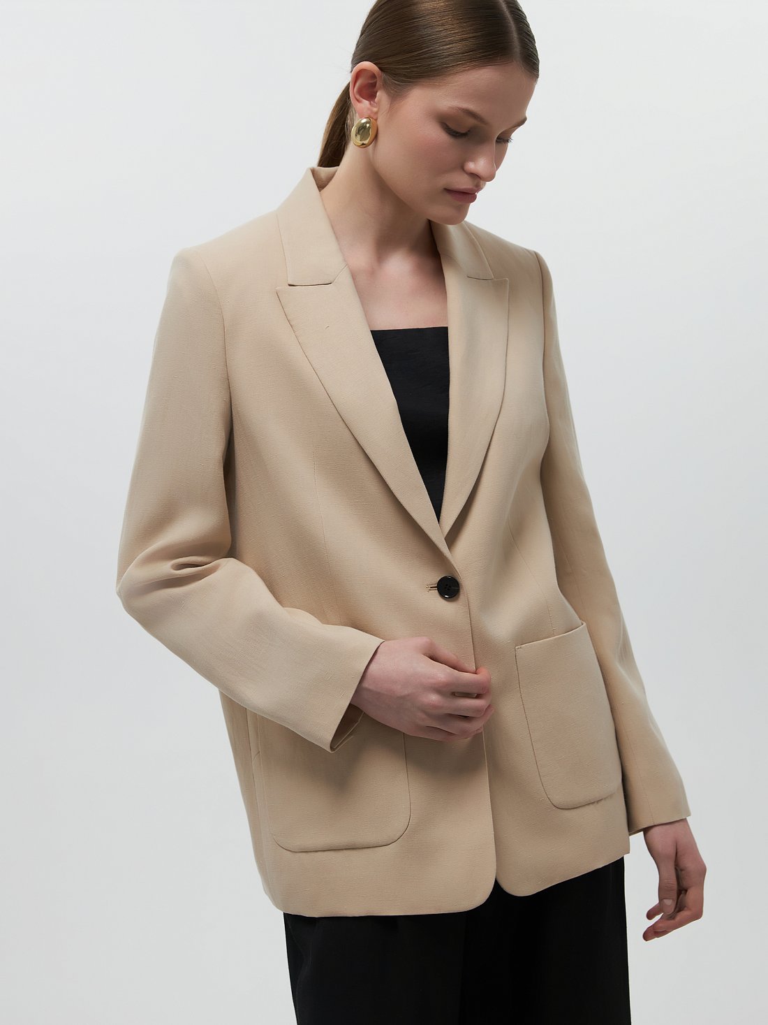 Жакет с накладными карманами: фото №1