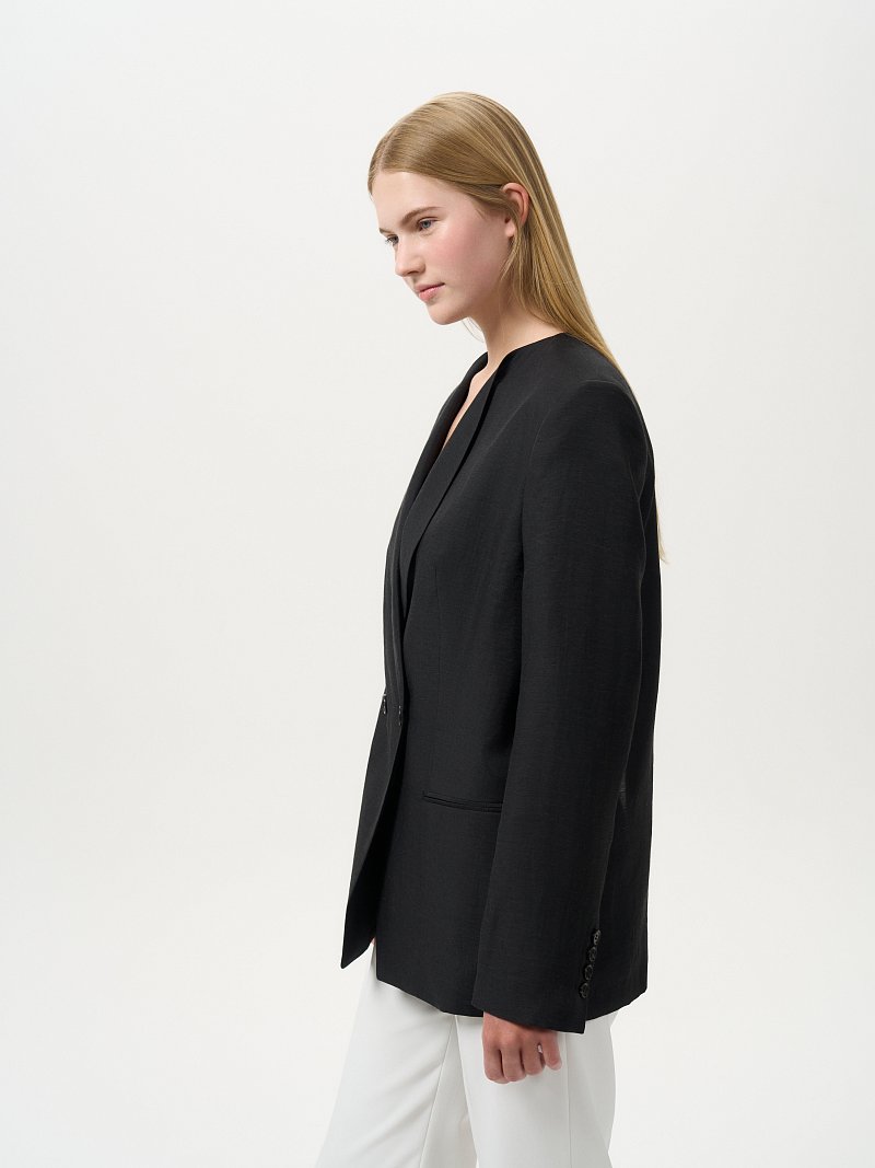 Жакет из конопляной ткани