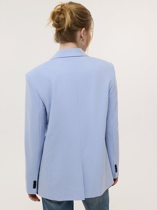 Прямой однобортный жакет: фото №6