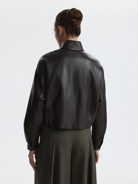 Утепленная куртка из экокожи: фото №5