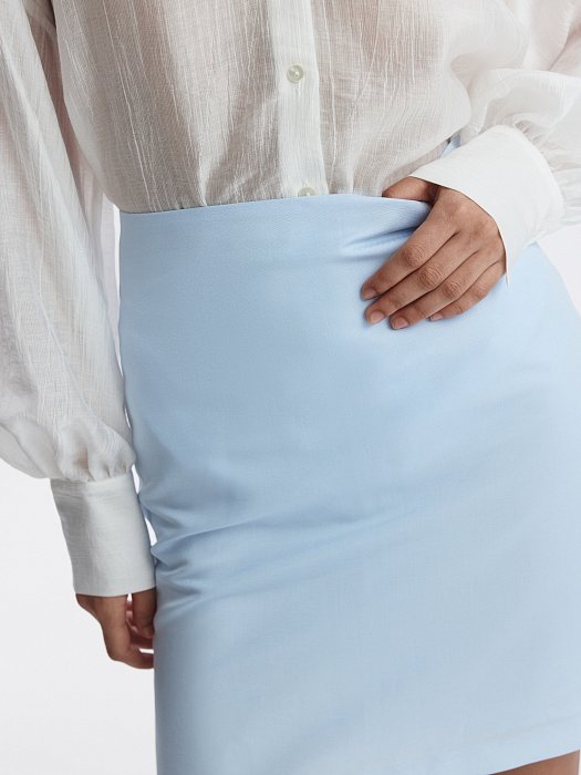 Мини-юбка со льном: фото №4