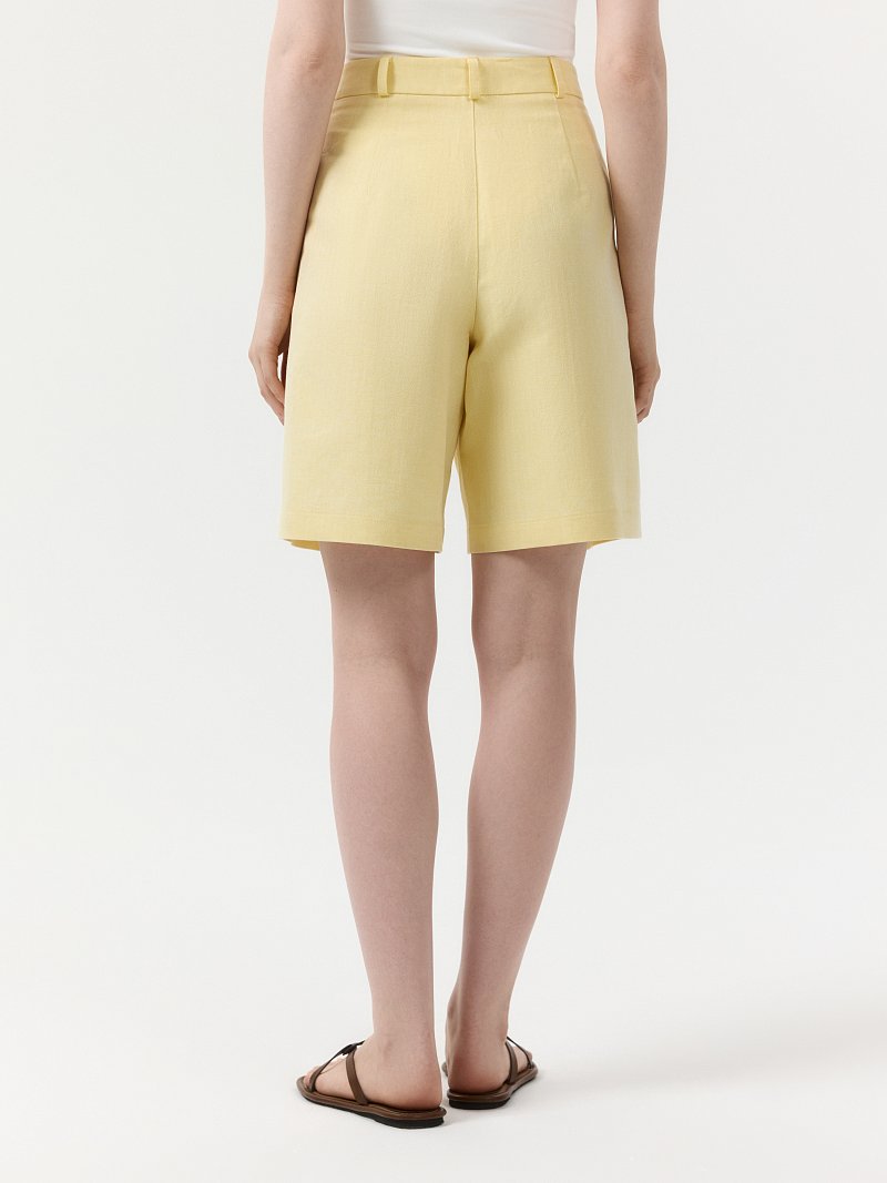 Шорты из хлопка и льна