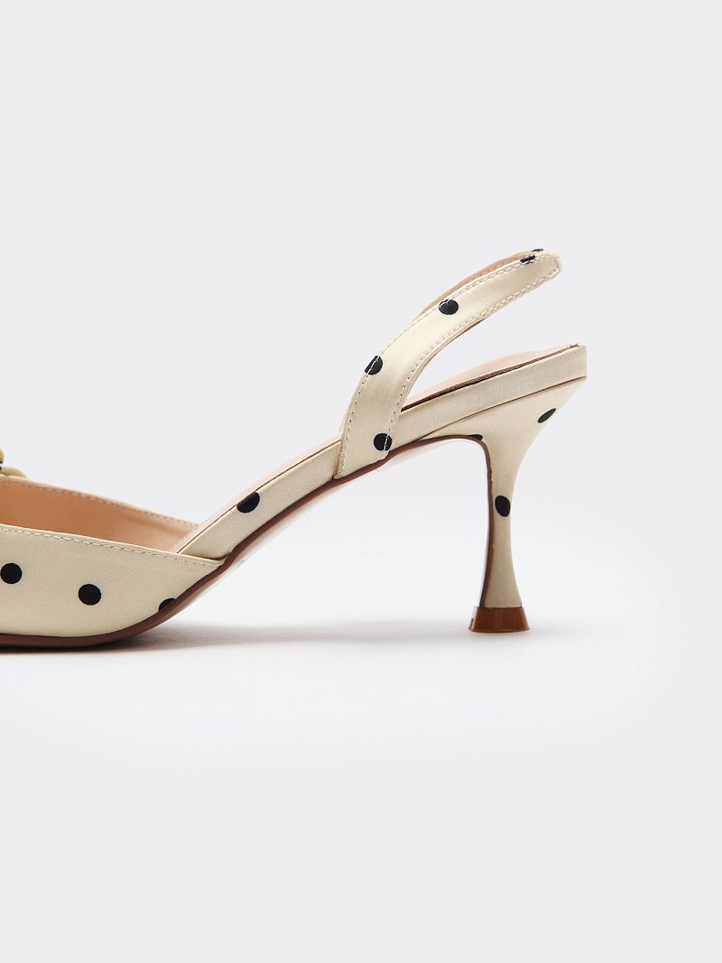 Туфли из сатина в горох