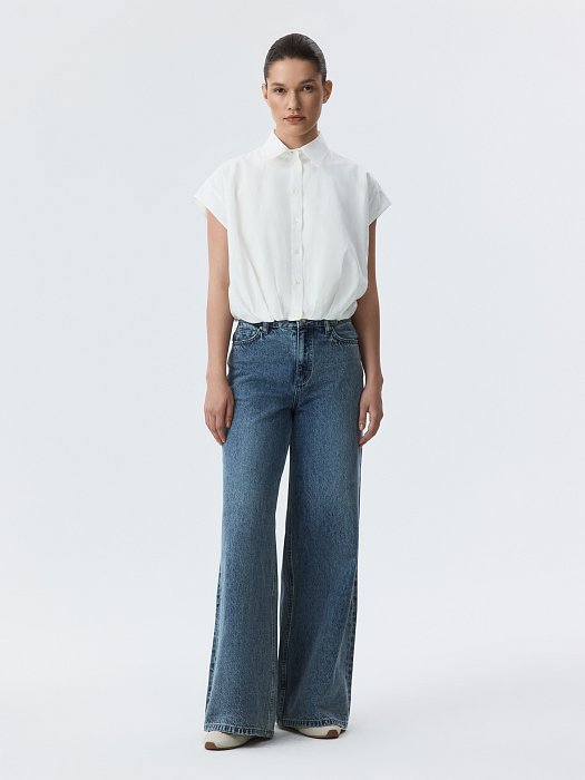 Укороченная блуза без рукавов: фото №6