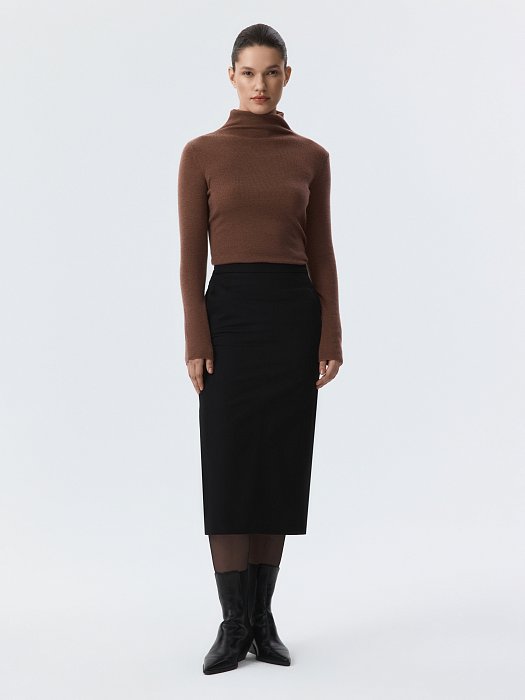 Юбка-карандаш из хлопка (Р158): фото №5