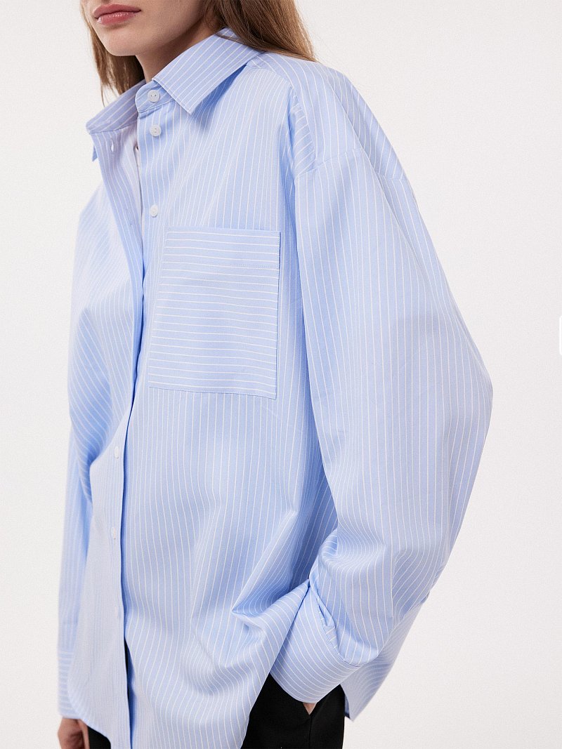 Рубашка из хлопка в полоску