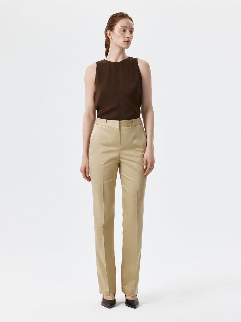 Зауженные брюки из хлопка