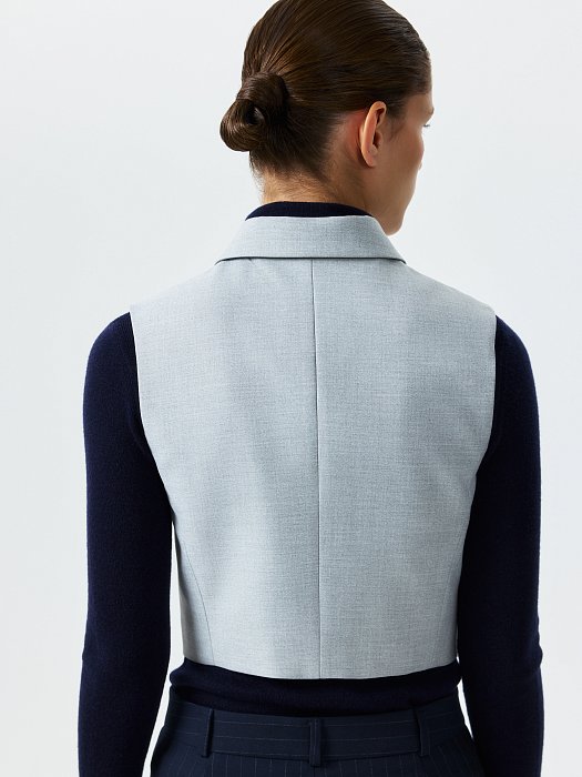 Костюмный жилет на молнии: фото №5