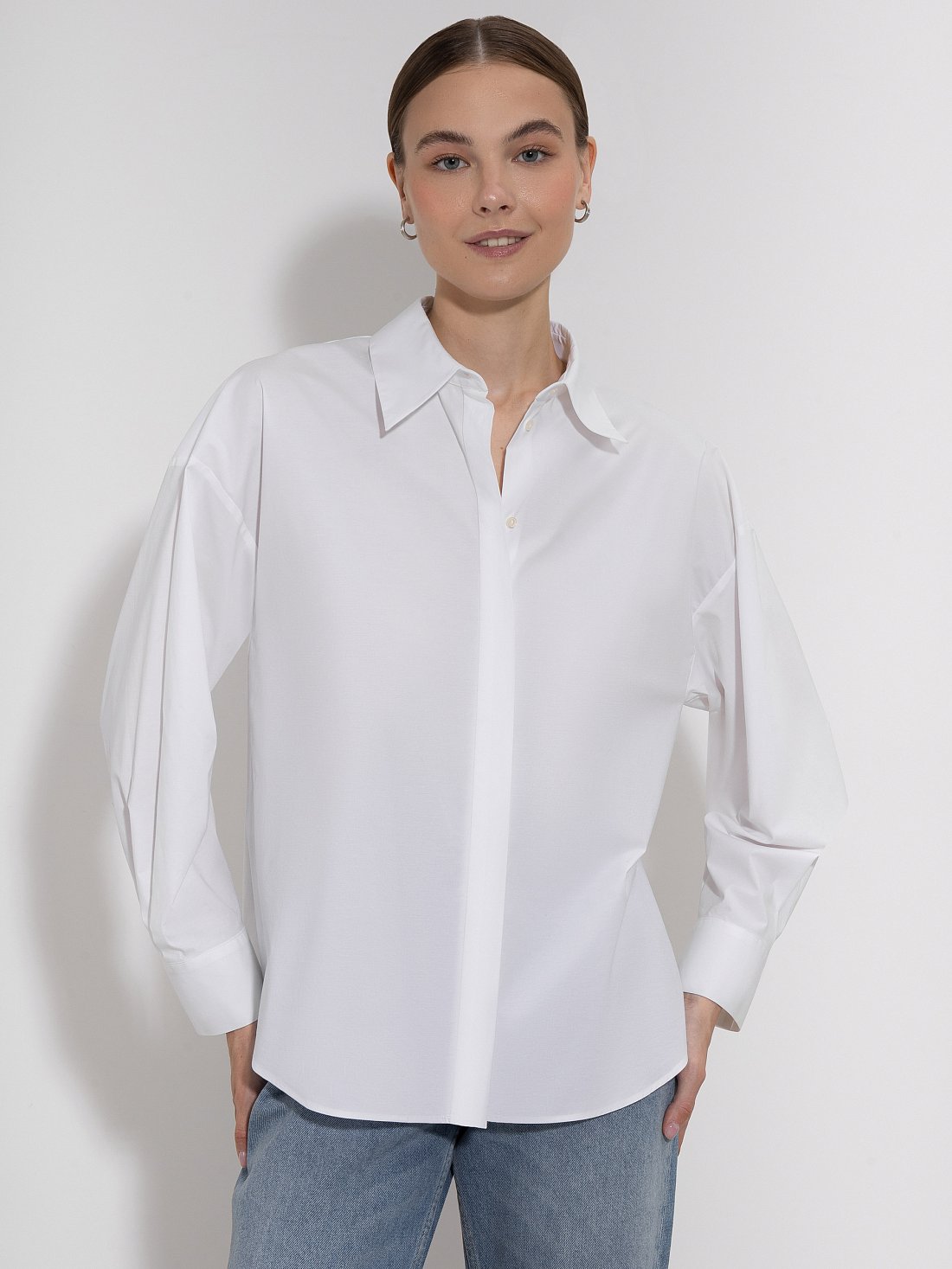 Свободная рубашка из хлопка: фото №1