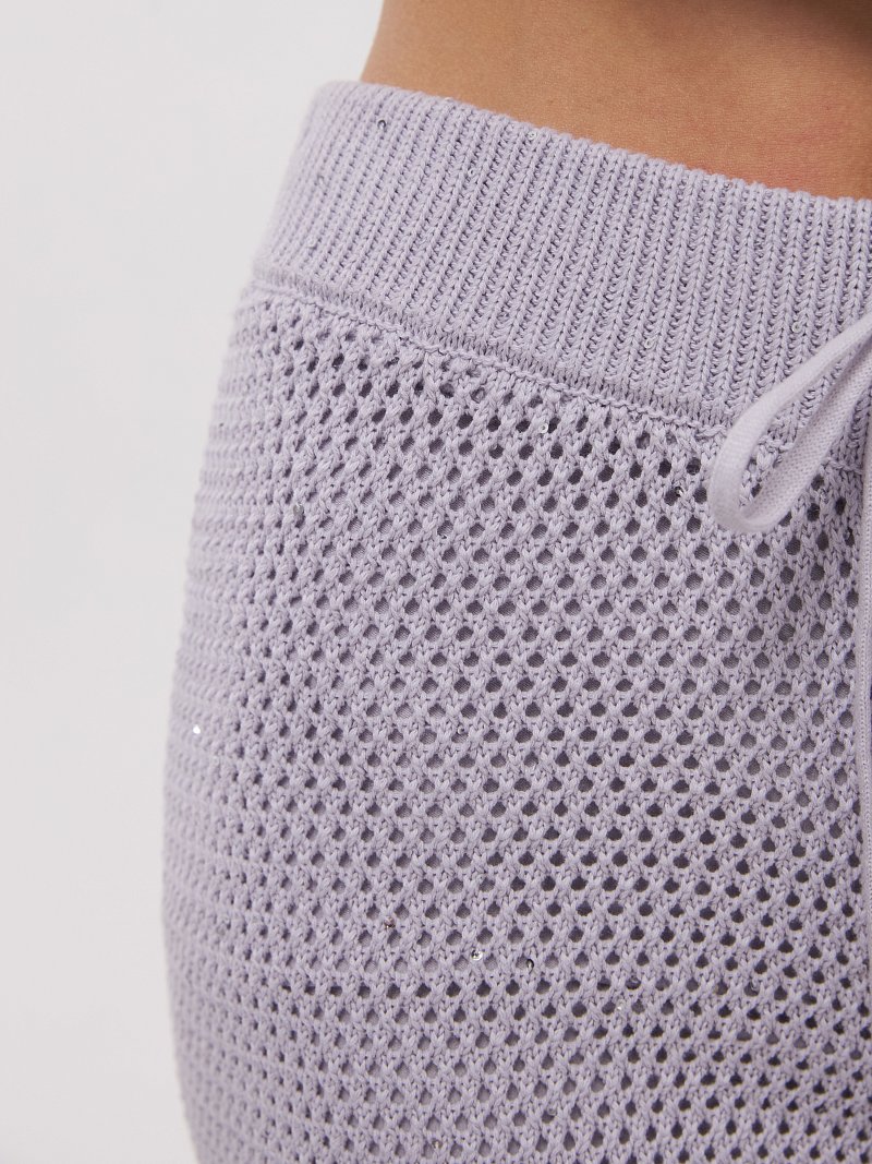 Вязаные брюки с пайетками