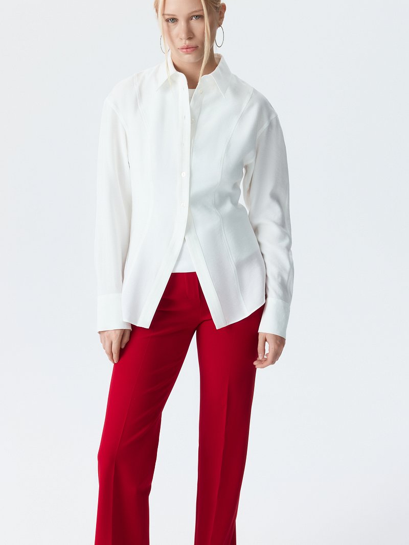 Костюмные брюки-клеш