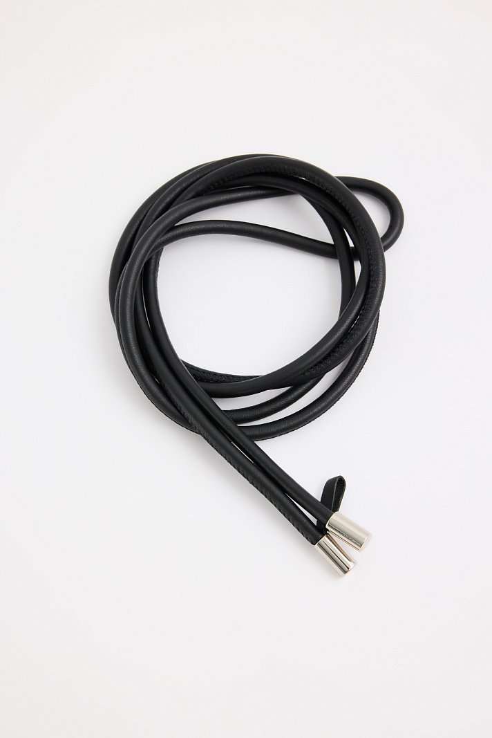 Пояс-шнурок из натуральной кожи