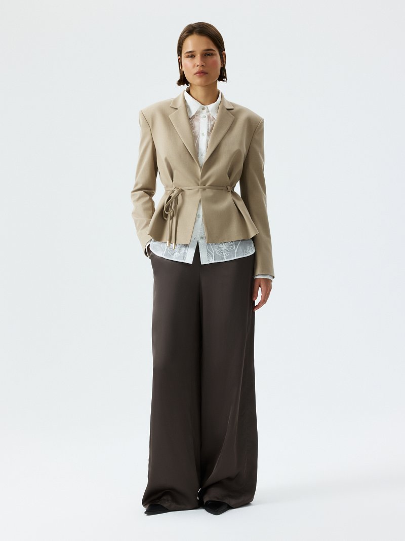 Жакет из переработанного материала с шерстью (Р158)