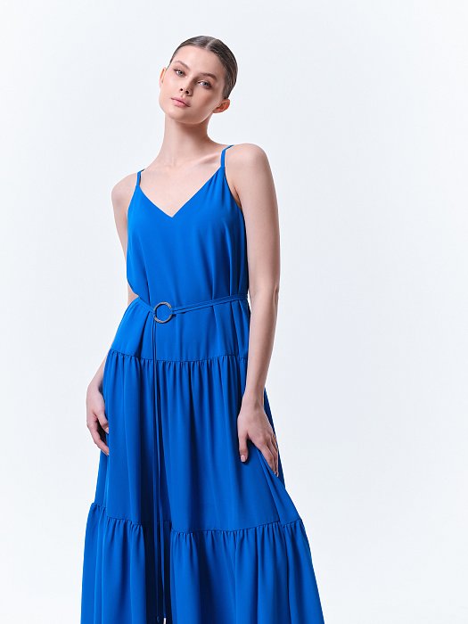 Двухъярусный сарафан с поясом: фото №2