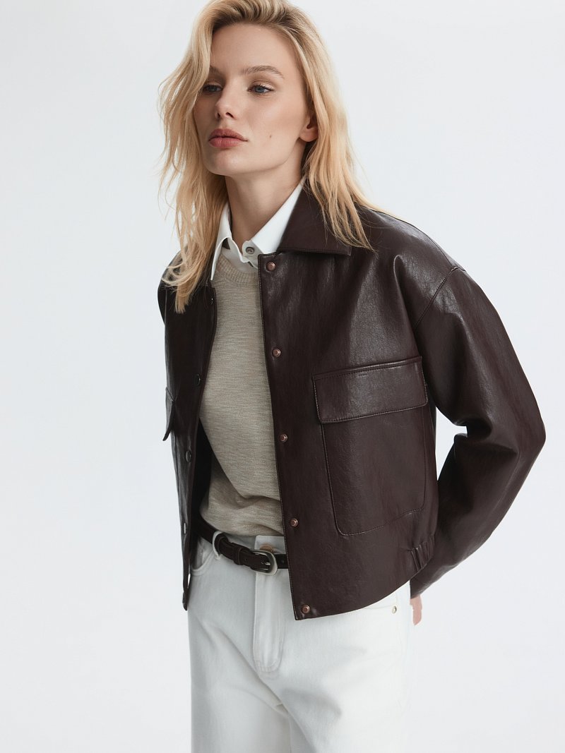 Куртка из искусственной кожи