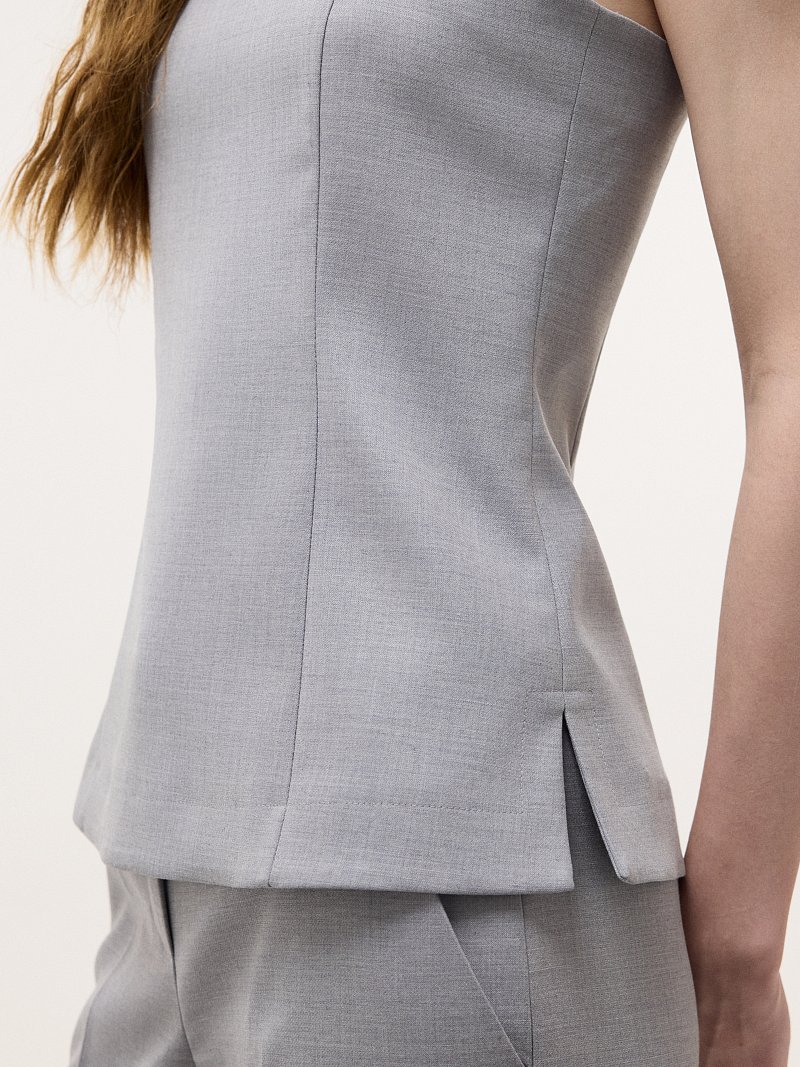 Топ из костюмной ткани