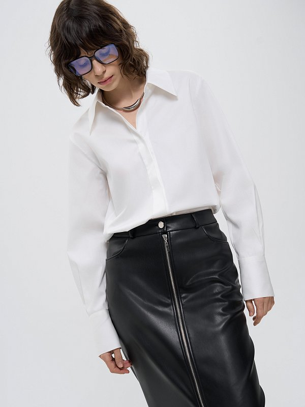 Удлиненная рубашка из хлопка