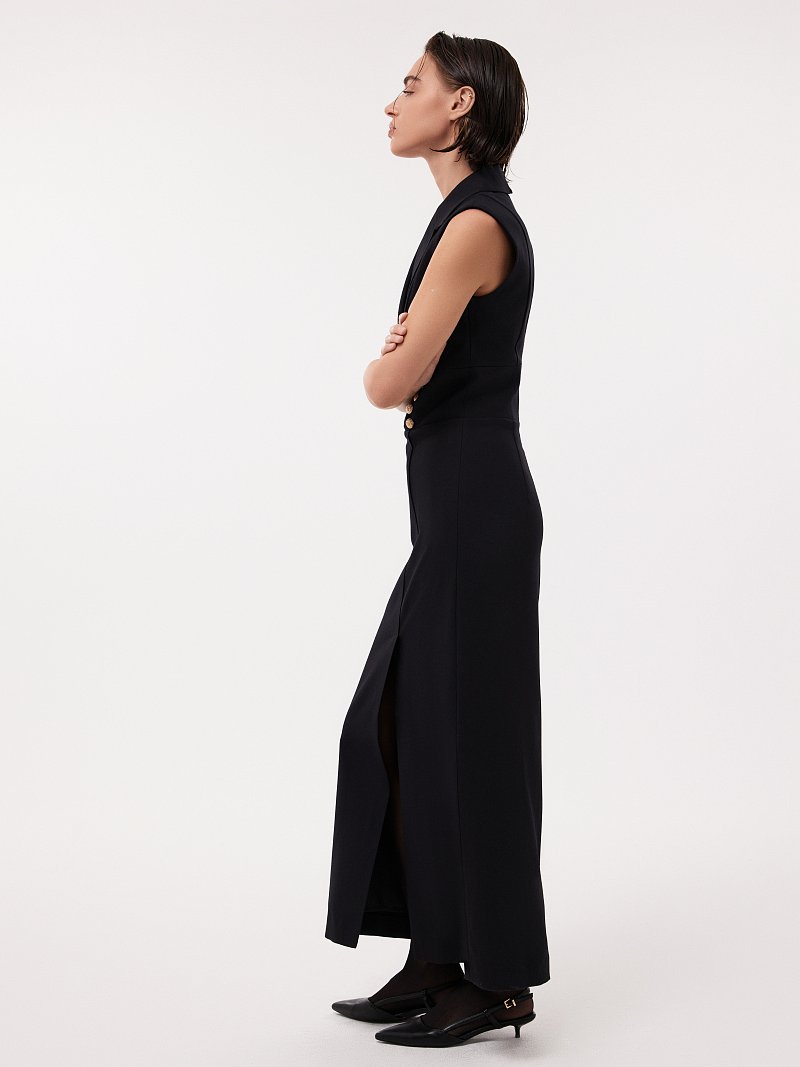 Платье-макси без рукавов