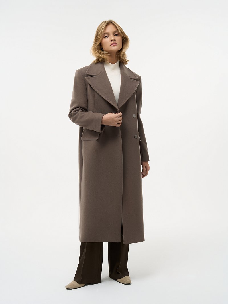 Прямое пальто из шерсти (Р158)