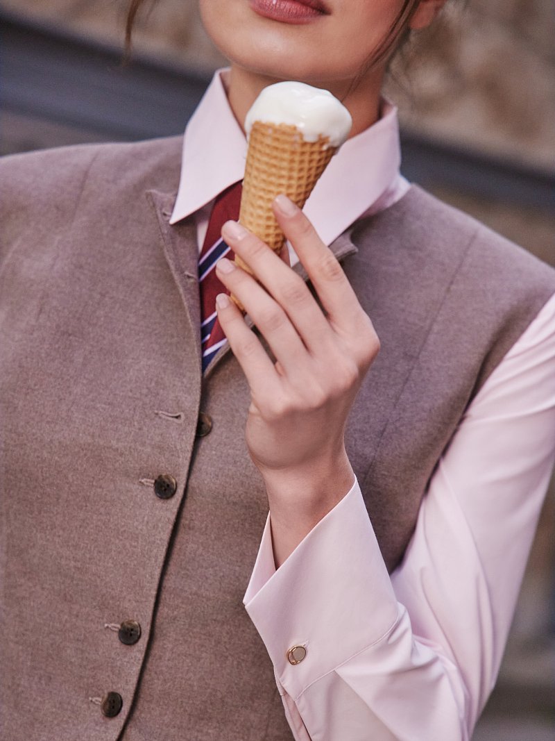 Хлопковая блуза с рельефами