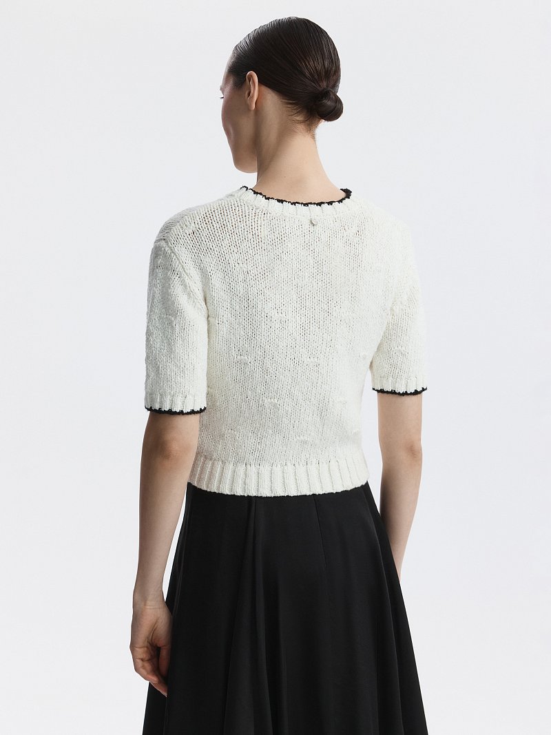 Джемпер с короткими рукавами из хлопка