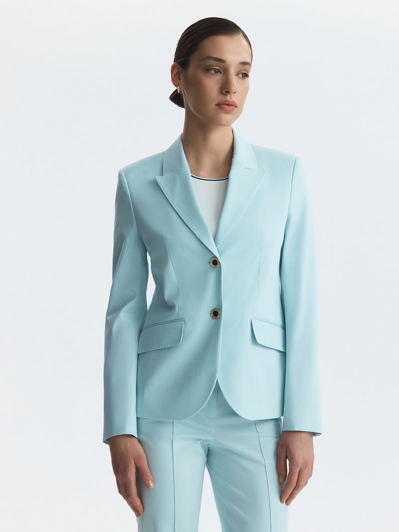 Приталенный жакет из хлопка