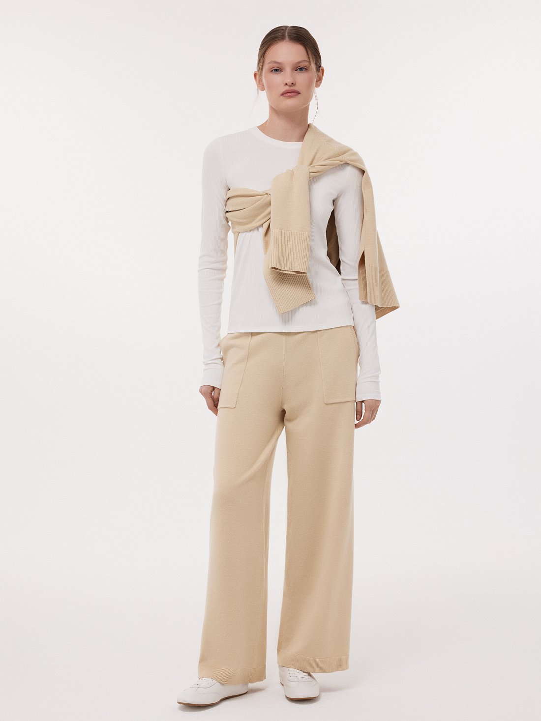 Прямые брюки из трикотажа: фото №1