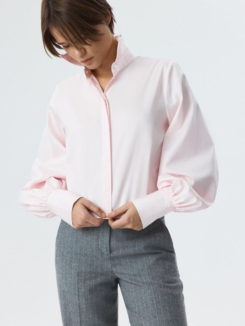 Укороченная рубашка из хлопка