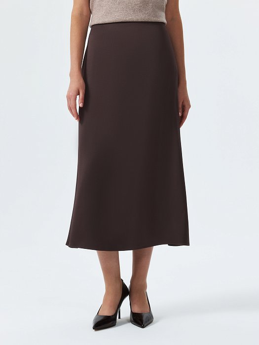 Атласная юбка-миди: фото №2