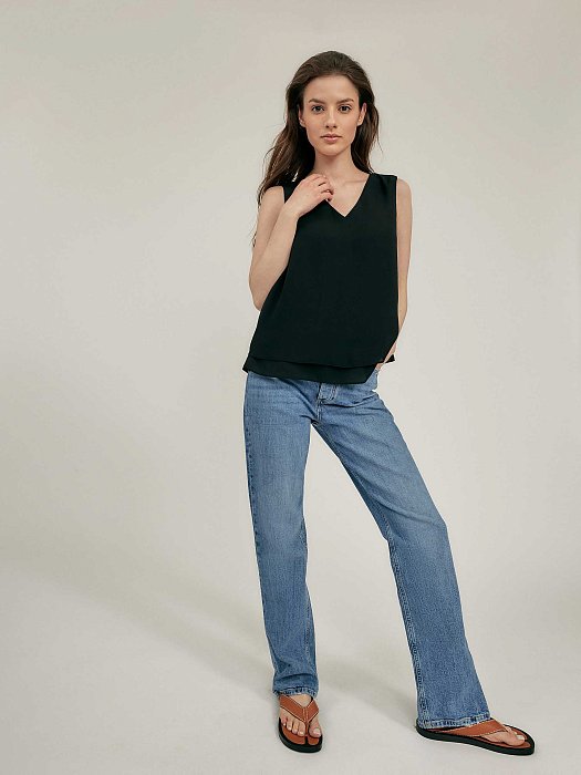 Двухслойный свободный топ: фото №2