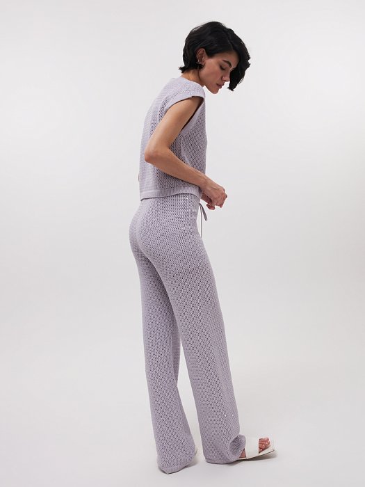 Вязаные брюки с пайетками: фото №3