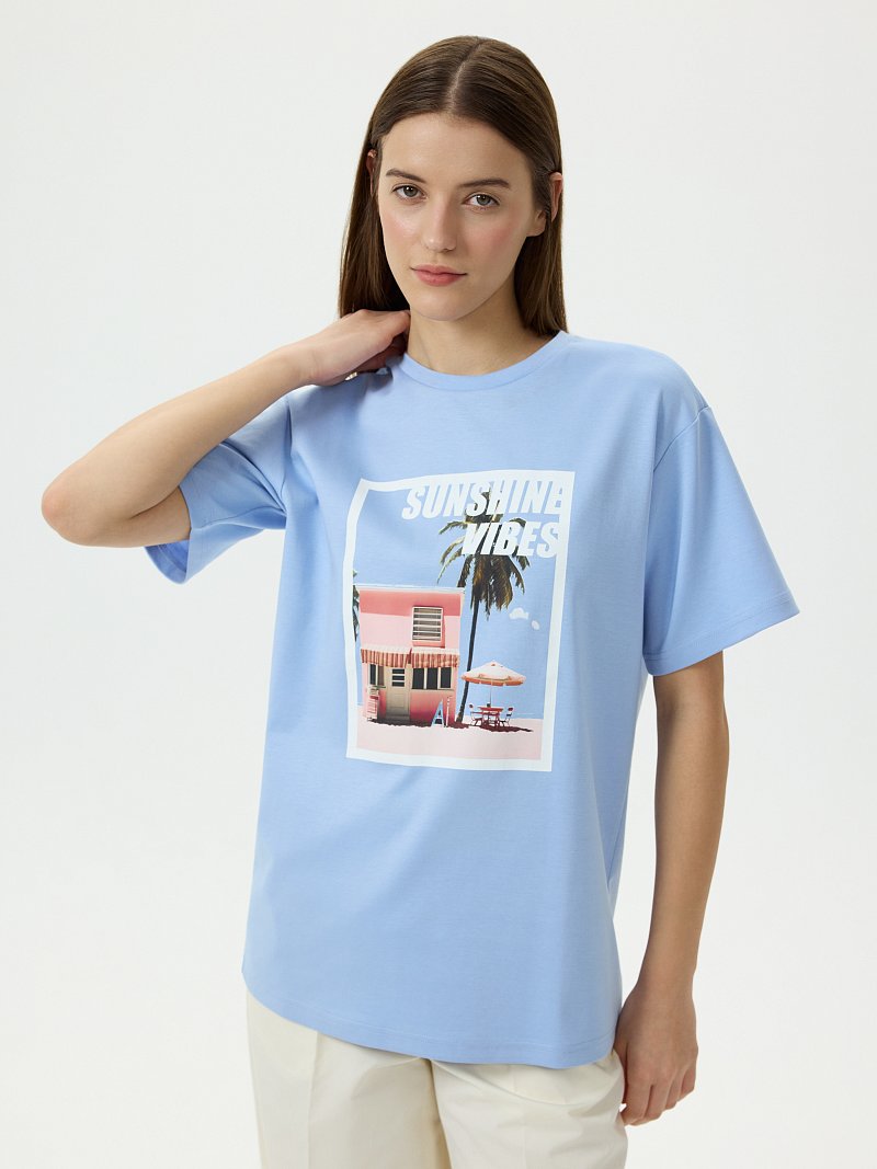 Футболка из хлопка с рисунком