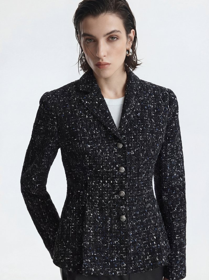 Твидовый жакет с хлопком