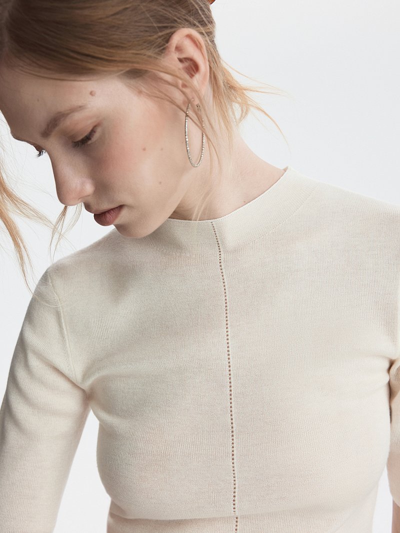 Джемпер с шерстью и шелком