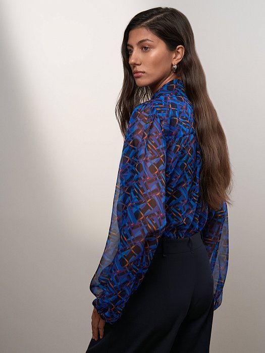 Блуза из шифона с принтом: фото №6