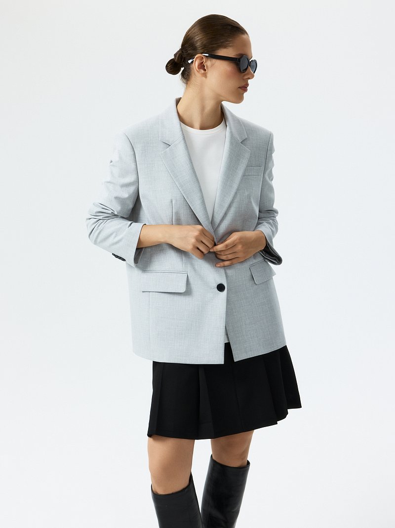 Прямой однобортный жакет