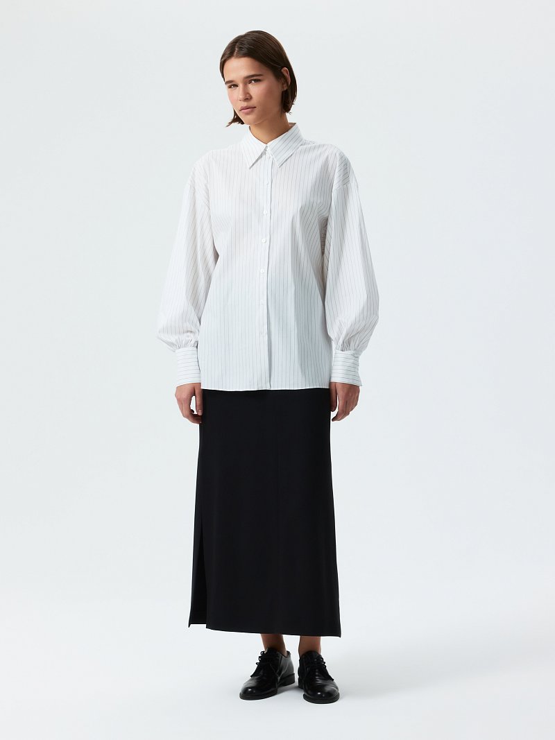 Хлопковая рубашка в полоску