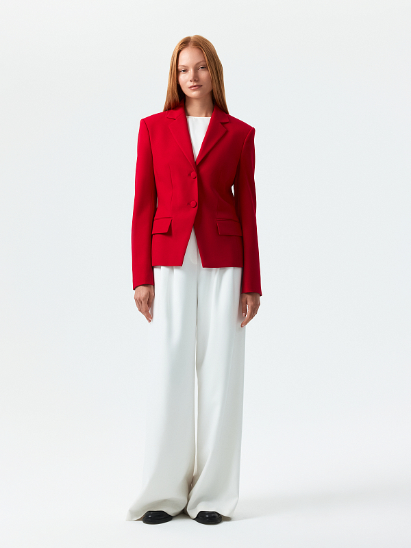 Приталенный жакет из вискозы