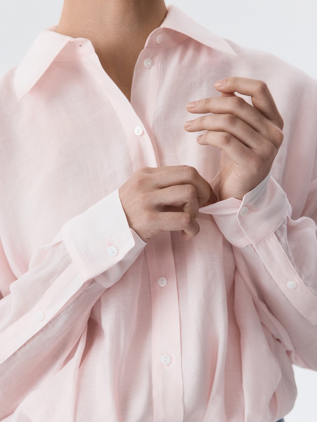 Укороченная блуза из лиоцелла (Р158): фото №1