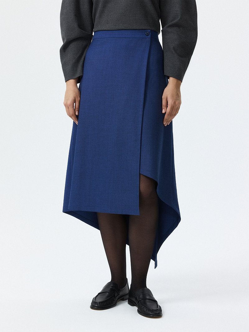 Асимметричная юбка на запах