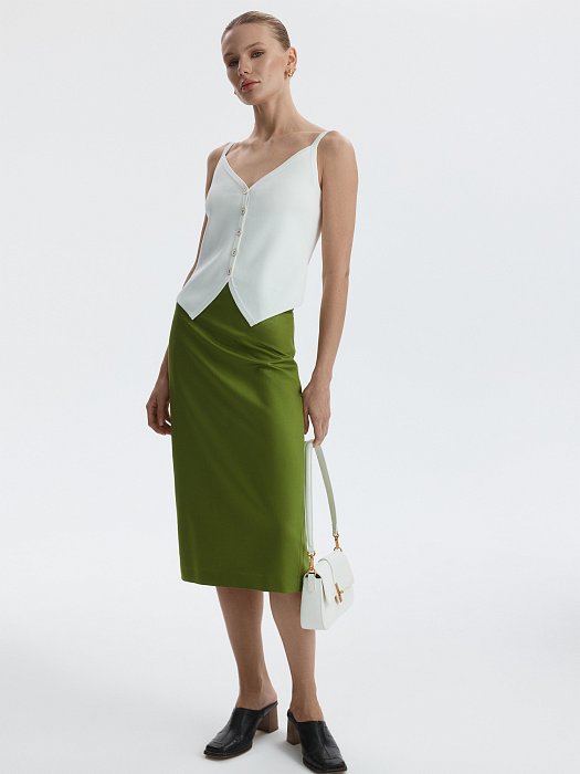 Вязаный топ на бретелях: фото №2