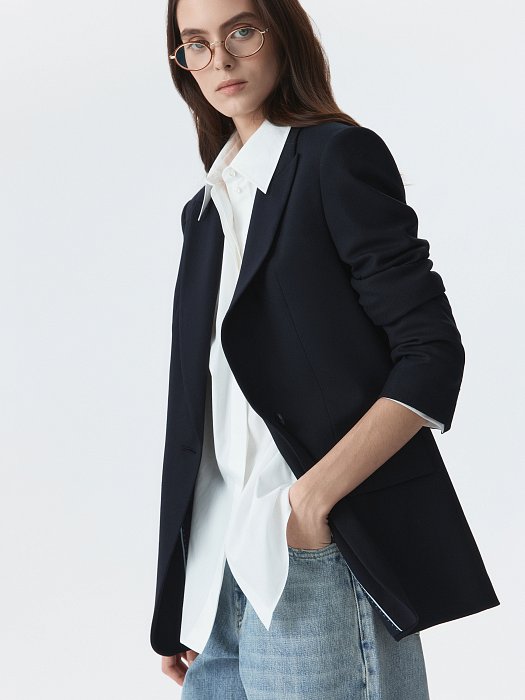 Прямой однобортный жакет: фото №2