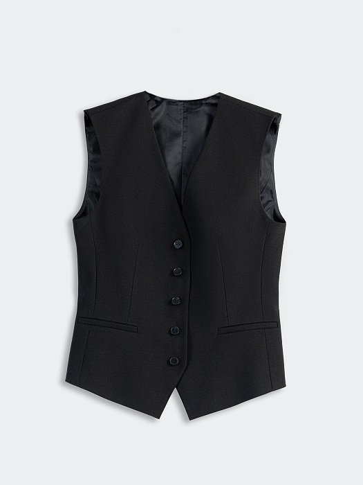Однобортный жилет на пуговицах: фото №7