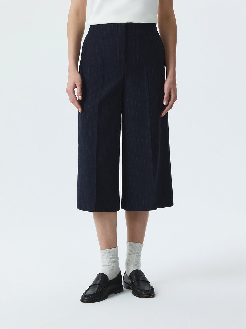 Кюлоты из фланели в полоску