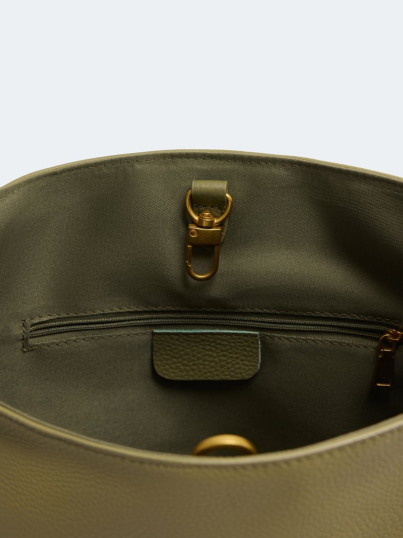 Кожаная сумка с кошельком