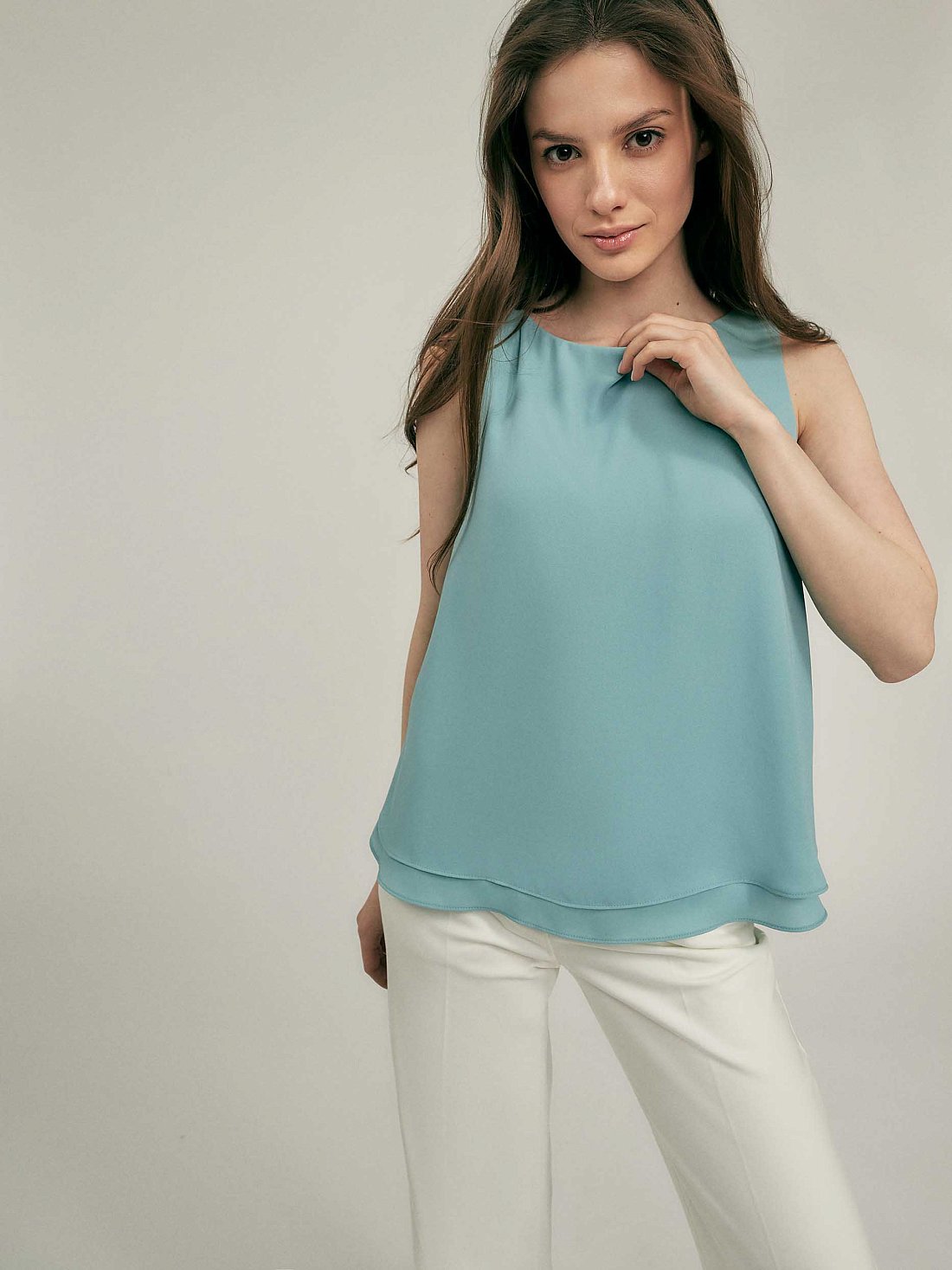 Двухслойный свободный топ: фото №1