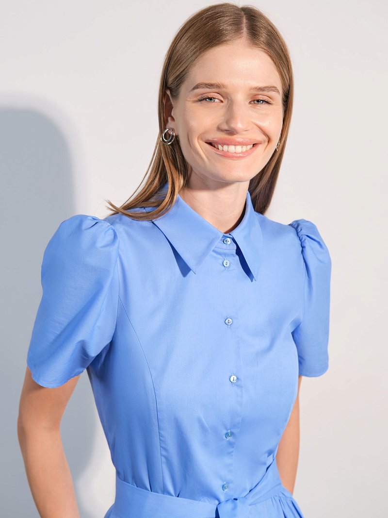 Платье-рубашка с поясом 